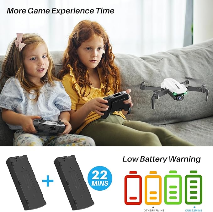 Drone With Camera 1080P for Kids And Adults, RC Quadcopter with Altitude Hold, Mini Drone With One Key Start, Waypoint Fly, Headless Mode, 3D Flip, 3 Speeds, Remote Control Drone for Beginners-CubbioJoy