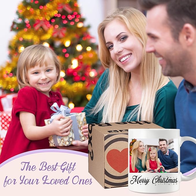 Custom Coffee Mug, Personalized Photo Text and Logo Ceramic Cup, Personalized Gifts for Dad Mom Girlfriend, Best Friend, Christmas Gifts, Party Favors Mug 11oz White Bulk Wholesale-CubbioJoy