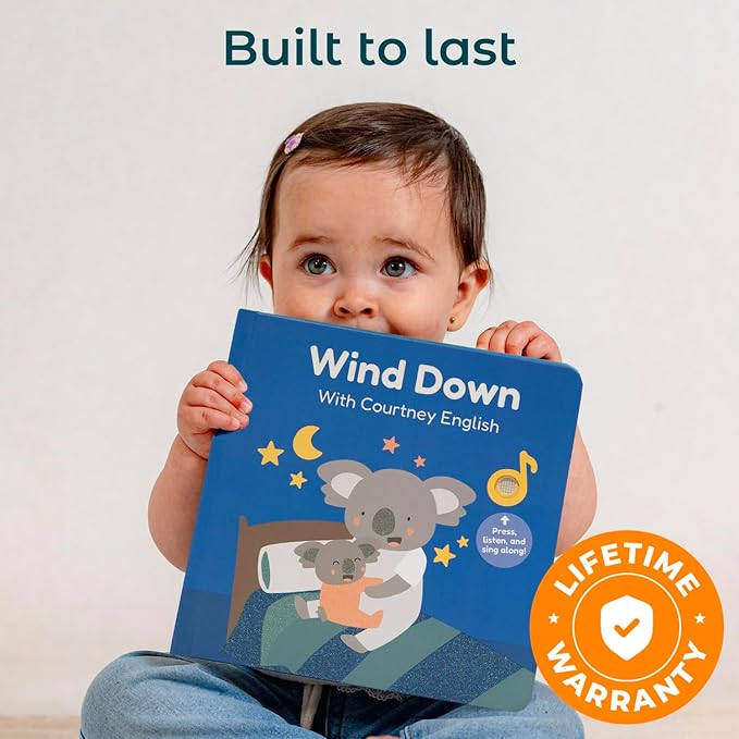 Cali’s Books Wind Down – USB-C Rechargeable Baby Book for Toddlers 1-3 | Expert-Designed Bedtime Musical Book with Gentle Activities and Affirmations for a Calming Nightly Routine-CubbioJoy