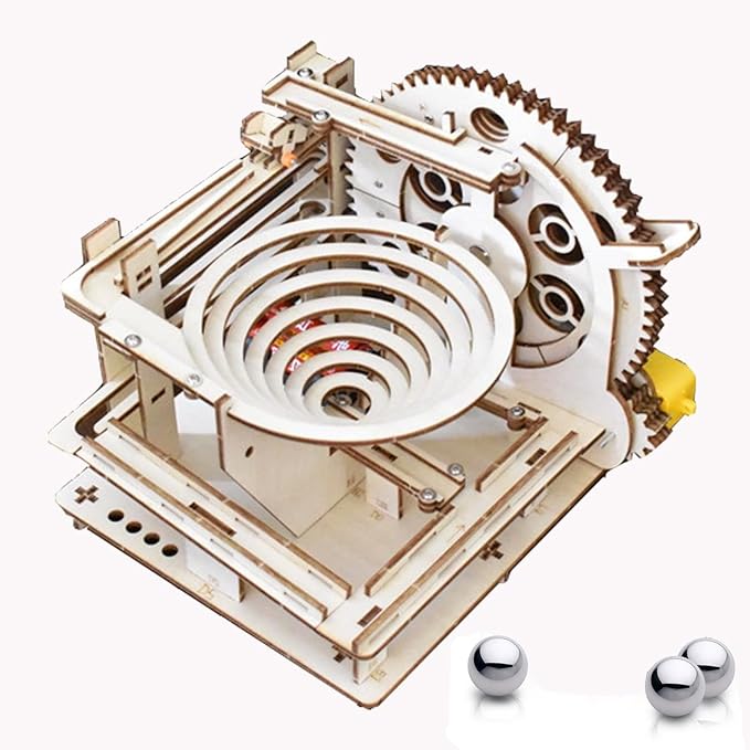 3D Puzzle Marble Run for Adults Stem Projects for Kids Wooden Engineering Puzzle Kit Science Project Kits Wood Mechanical Building Puzzles DIY Mode Kits-CubbioJoy