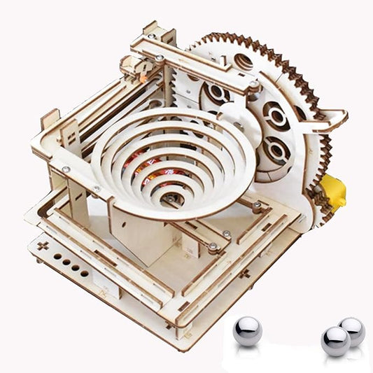 3D Puzzle Marble Run for Adults Stem Projects for Kids Wooden Engineering Puzzle Kit Science Project Kits Wood Mechanical Building Puzzles DIY Mode Kits-CubbioJoy