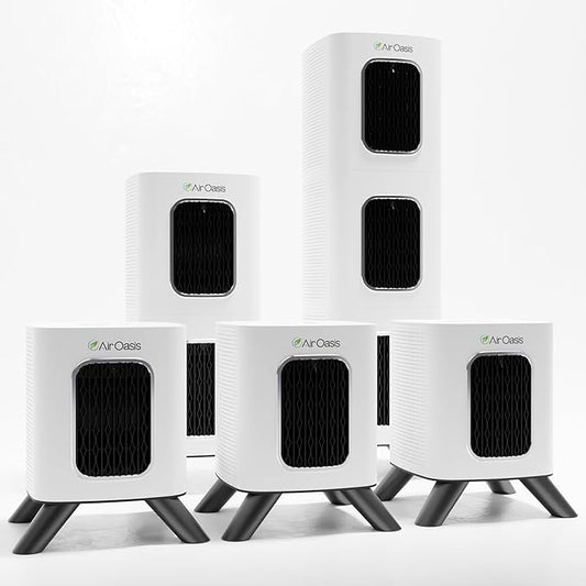Air Oasis iAdapt 2.0 H13 HEPA Filter Air Purifier | Whole Home Healthy Air Bundle | 5 Air Purifiers, 3x Small, 1x Medium & 1x Large Air Purifier-CubbioJoy