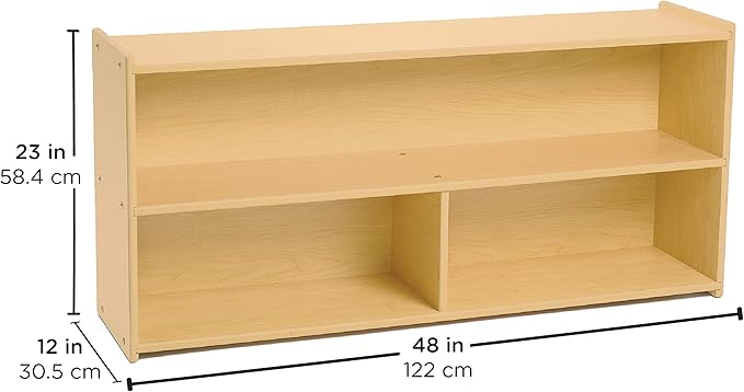 Children’s Factory Kids 2 Shelf Bookshelf Organizer, Classroom Bookshelf for Kids and Toddlers-CubbioJoy