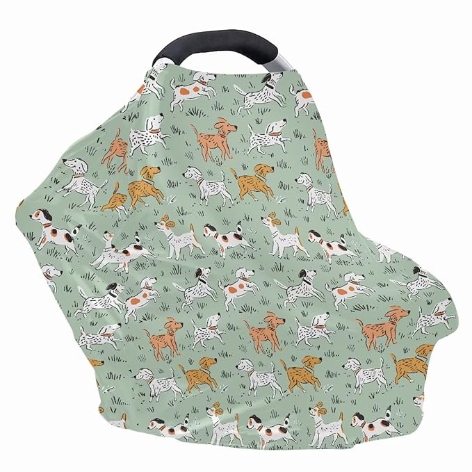 Binienty Cartoon Puppy Design Baby Stuff Car Seat Covers Womens Multi-use Cover Carseat Canopy, Elastic Lounger Canopy - Newborn Essentials, Nursing Top-CubbioJoy