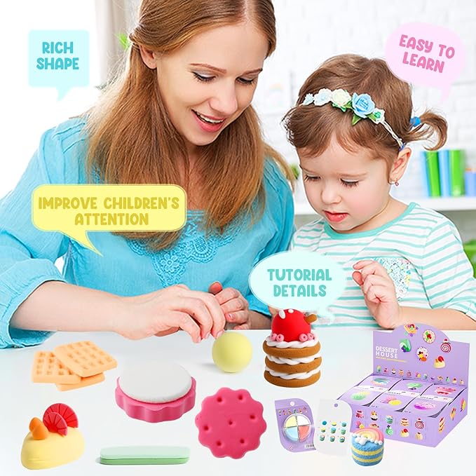 Air Dry Clay Kits - Modeling Clay for Kids, Ultra Light & Soft, Safe & Non-Toxic, DIY Air Dry Clays Kit with Sculpting Tools and Tutorials, Creatible Art Crafts Toys Gifts for Boys Girls-CubbioJoy