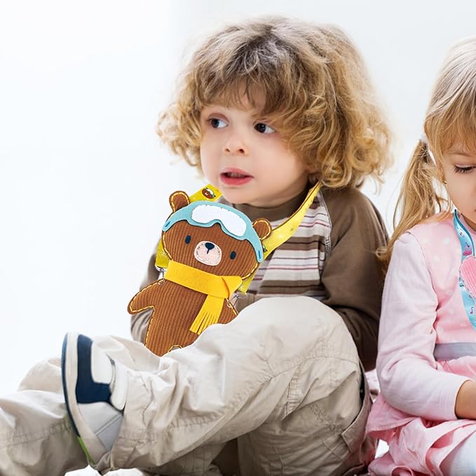 Avenir Sewing Kit for Kids Birthday Gifts for Kids Aged 6 Corduroy Fabric With Shoulder Strap Safe Needles Pre-cut Felt Easy DIY Arts and Crafts for Boys and Girls Stuff No Mess with Full Instructions-CubbioJoy