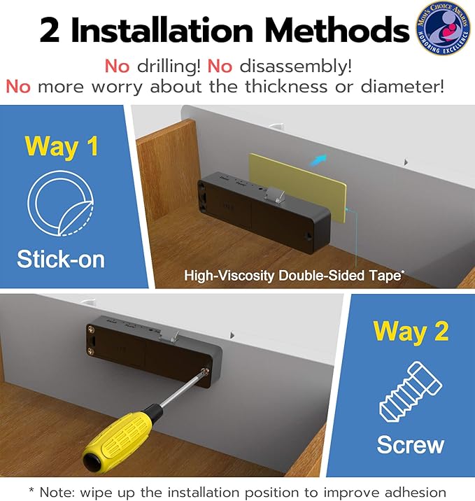 Anweller Smart Cabinet Lock, Hidden No Drill Keyless Electronic Digital Bluetooth RFID Magnetic Child Safety Baby Proofing Drawer Lock for Cupboard Closet Liquor Adults Secret Cabinets - Black Green-CubbioJoy