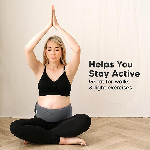 KeaBabies Maternity Belly Bands for Pregnant Women - Soft & Breathable Pregnancy Belly Support Band, Adjustable Maternity Belt for Back, Pelvic Support, Comfortable, Easy to Use (Mystic Gray, M/L)-CubbioJoy