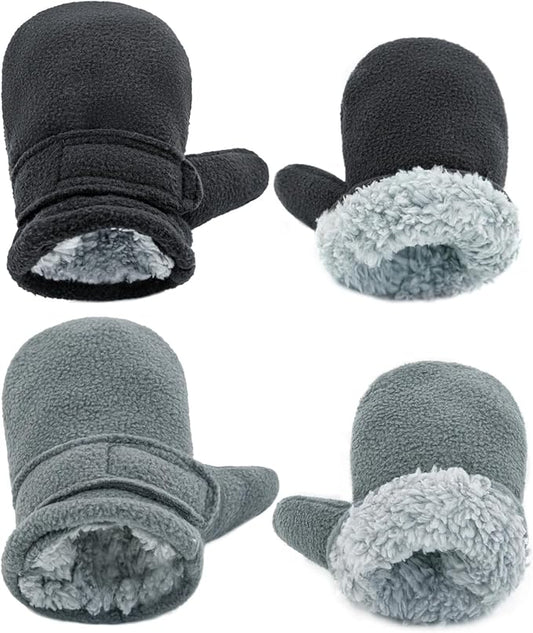 BAVST Baby Toddler Winter Mittens Girls Warm Fleece Lined Gloves Kids Sherpa Lined Mittens for Boys-CubbioJoy