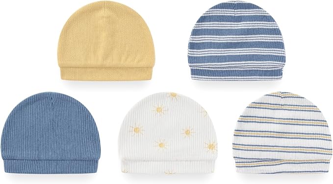 Baby Hat and Mittens Set Cotton Newborn Baby Hats Caps for Boys and Girls, 0-6 Months-CubbioJoy