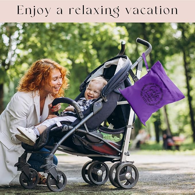 Girls Trip Gifts Wet Dry Bag, Beach Bag Wet Bag Favors, for Swimsuit Toiletry Travel Essentials For Women Aloha Bags, Beach Travel Gym Laundry bags for Dirty Diaper Swimsuit Gifts (Purple)-CubbioJoy