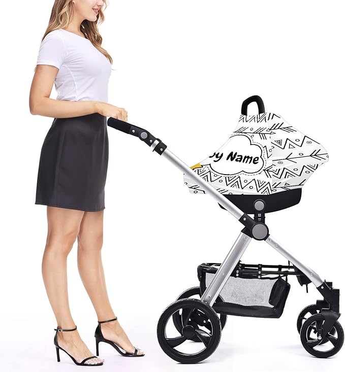 Baby Car Seat Stroller Cover Nursing Cover New Mom Breastfeeding Scarf Soft Stretchy Infant Carrier Cover Car Canopy Coverage-CubbioJoy