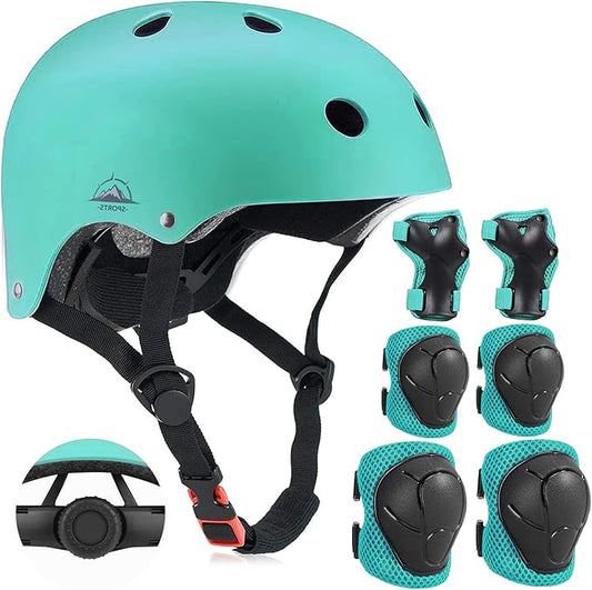 Adjustable Kids Helmet with Knee Pad, Elbow Pads & Wrist Guards - Toddler Bike Helmets for Ages 3-5, 5-8, 8-14 Years - Perfect for Skating, Biking, Cycling, and Skateboard - for Boys and Girls-CubbioJoy