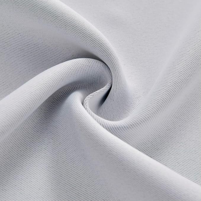 Joydeco Custom Blackout Curtains for Bedroom, 1 Panel Room Darkening Curtains & Drapes for Living Room Window Rod Pocket Back Tab (Custom Size,Greyish White)-CubbioJoy