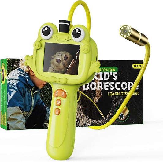Borescope Camera Toy with Light for Kids - STEM Science Educational Toy for 4 5 6 7 8 9 10 Years Old Boys Girls Birthday Gift, Snake Scope Camera for Outdoor Camping Nature Exploration-CubbioJoy