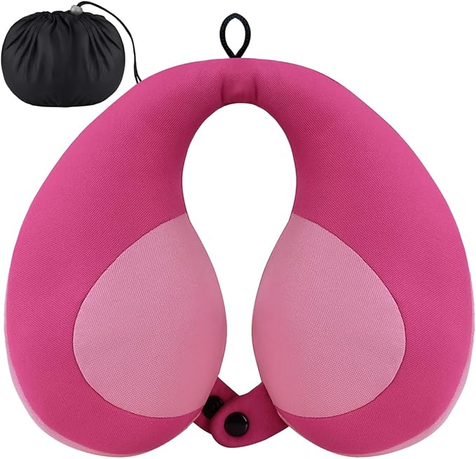 INFANZIA Kids Chin Supporting Travel Neck Pillow, Helps Support Head and Neck, Comfortably Designed for Head, Neck, and Chin Support - Gifts for Toddler/Child/Kids, Pink-CubbioJoy