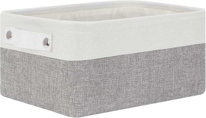 Bidtakay Small Storage Baskets for Organizing [4-Pack] Fabric Storage Bins for Baby Organizer Shelf Baskets for Nursery Storage Collapsible Closet Storage Bins for Home Organization - 11.8x7.8x5 In-CubbioJoy