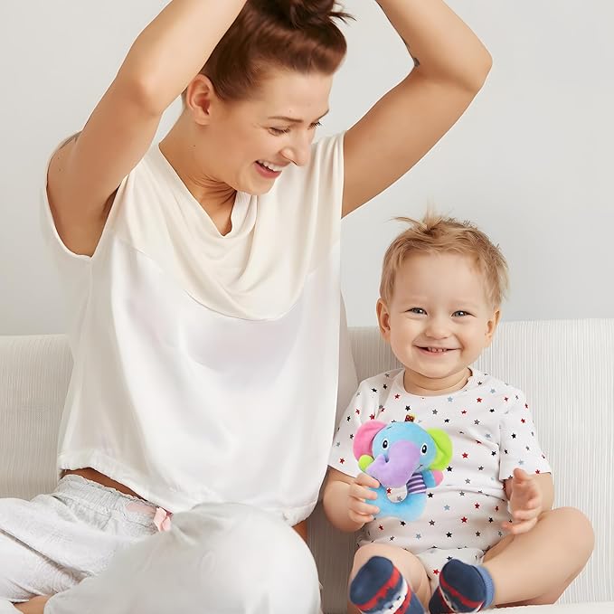 BLOOBLOOMAX Sock rattles for Babies 0-24 Months Baby Animal Foot Finder Educational Toys-CubbioJoy