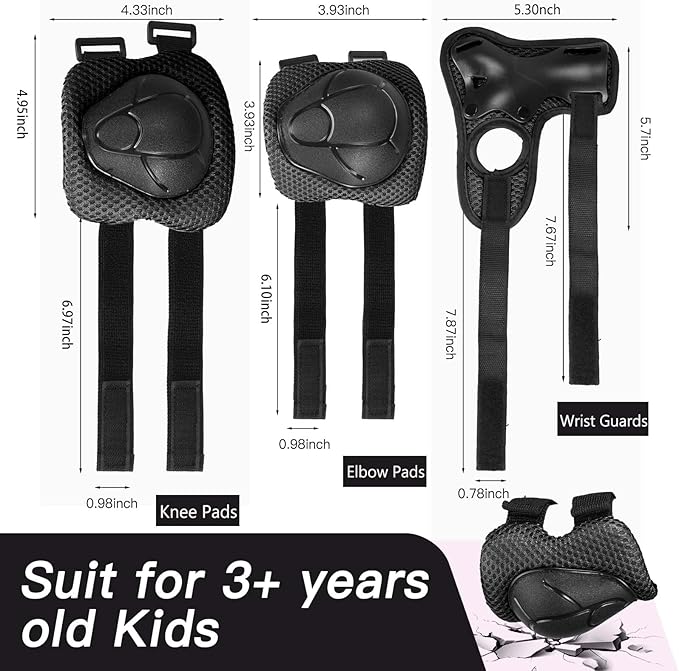 Kids Bike Helmet Set Adjustable Helmet for Ages 3-15 Kids Toddler Boys Girls Youth, Multi-Sport Bicycle Skateboarding Football Rollerskating Scooter Rollerblade Balance Bike Helmets-CubbioJoy