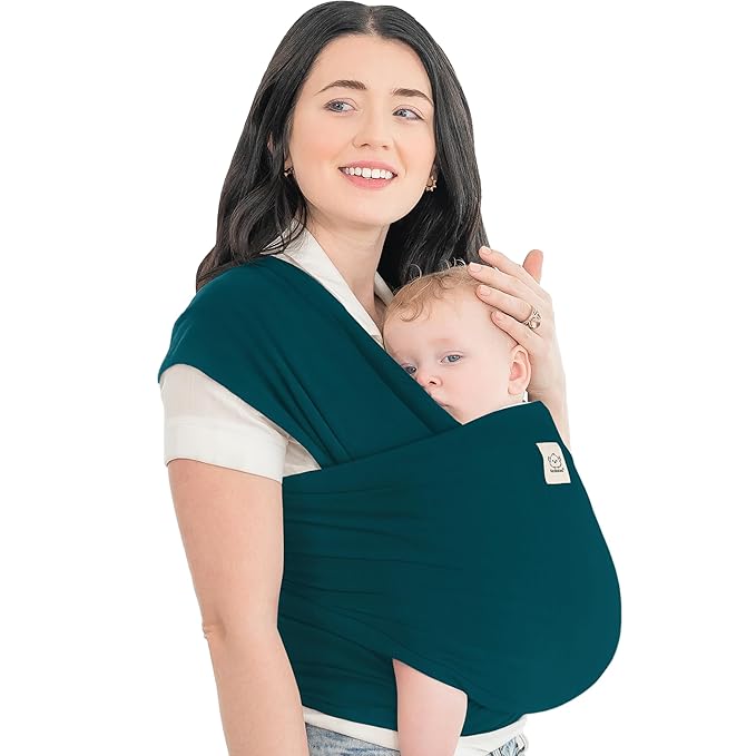 KeaBabies Baby Wrap Carrier - All in 1 Original Baby Carrier Newborn to Toddler Sling, Easy to Wear, Hands Free Bonding, Lightweight, Breathable Infant Wraps (Peacock Blue)-CubbioJoy