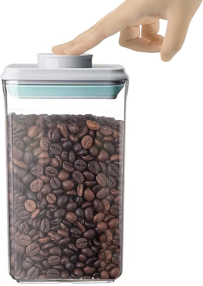 Airtight Food Storage Container - 0.9qt / 900ml Square Pop Containers With Lids, Bpa Free Stackable Container for Coffee Cereal Flour Spaghetti Rice Kitchen Organizer-CubbioJoy