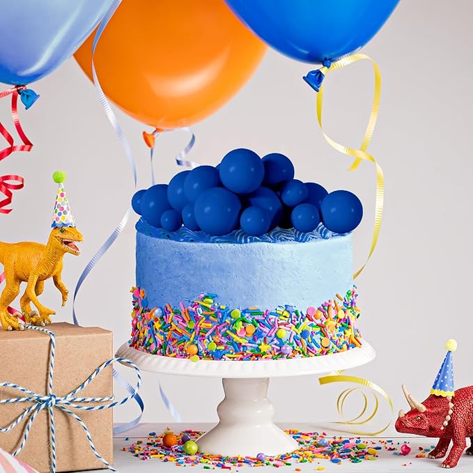 75 Pieces Royal Blue Cake Balls Topper Decorations Foam Cupcake Topper Mini Balloon Cake Topper Balls Cake Picks for Cake Deco Birthday Party Wedding-CubbioJoy