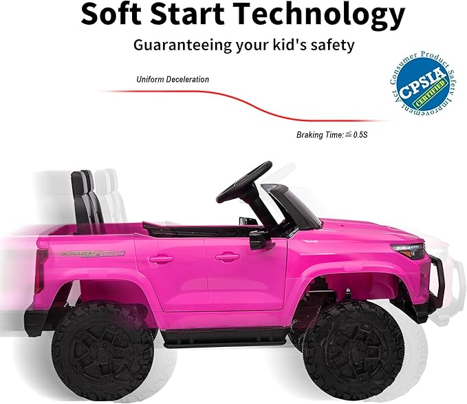 24V 2 Seater Ride on Toy for Big Kids, Electric SUV Kids Car to Drive w/Parent Remote, 2WD/4WD Switchable - Pink-CubbioJoy