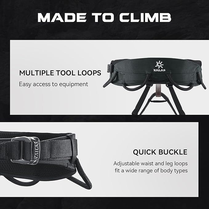 KAILAS Kids Rock Climbing Harness Child Safety Belt Climbing Gear Adjustable Lightweight Indoor Gyms Beginners Youth-CubbioJoy