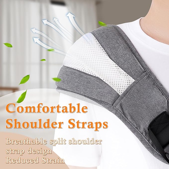 Baby Carrier Newborn to Toddler-Adjustable Baby Sling Carrier,Toddler Carrier for 25-60lbs,Comfortable to Baby Sling for Hands-Free Carrying (Gray)-CubbioJoy