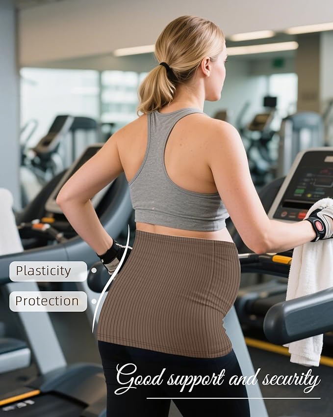 3 Pack Maternity Belly Bands for Pregnant Women Cotton Stretch Ribbed Pregnancy Support Belt Pants Extender-CubbioJoy