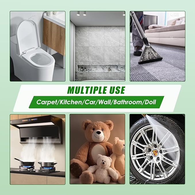 7-in-1 Handheld Steam Cleaner, 2200W High Pressure Steam Cleaner, 1.2L Portable Car Steam Cleaner for Home Kitchen, Bathroom, floor and Car Cleaning, 10s Fast Heating High Pressure Steam Cleaning, Red-CubbioJoy