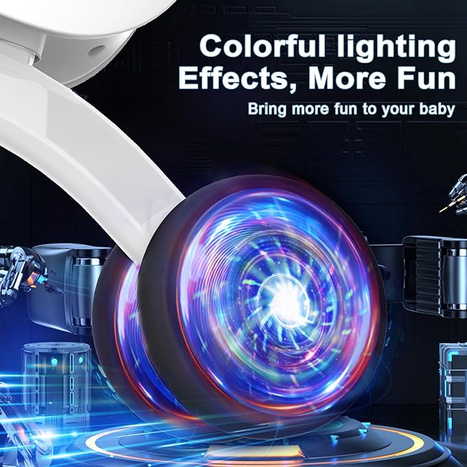 Colorful Lighting Baby Balance Bike Toys for 1 Year Old Boy Girl Gifts, 10-36 Month Toddler Balance Bike, No Pedal 4 Silence Wheels & Soft Seat First Riding on Toys, 1st Birthday Gifts-CubbioJoy