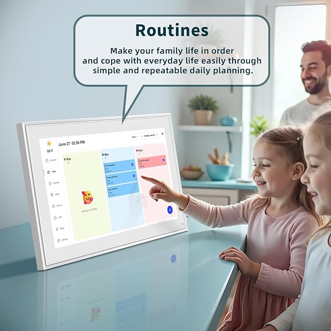 Digital Calendar, 15.6 Inch Wall Planner Digital Calendar & Chore Chart, IPS HD Touchscreen Interactive Display for Family Schedules, 2025 Calendar Share Photos/Schedules Instantly-CubbioJoy