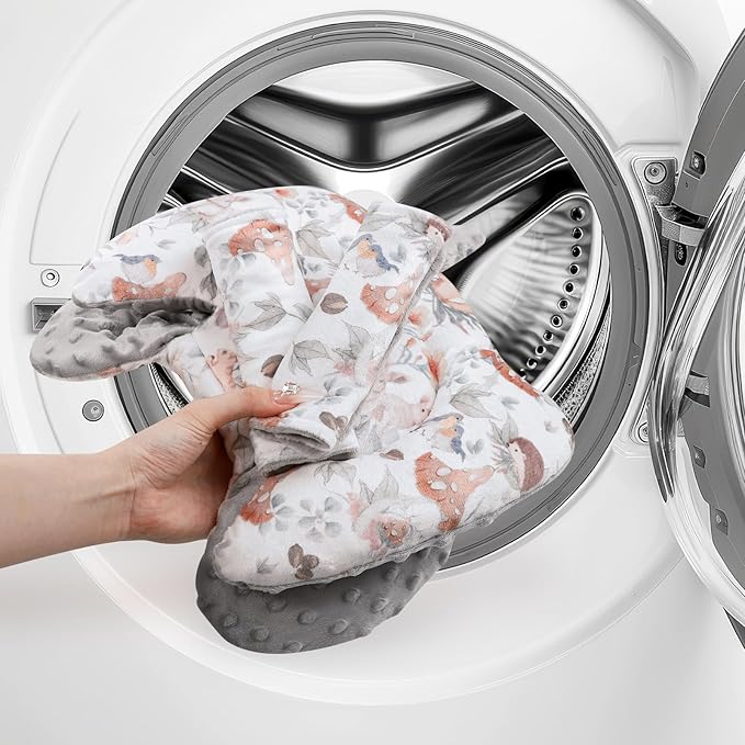 Infant Car Seat Insert, Car Seat Head Support Baby Girls Boys, Soft & Reversible Newborn Carseat Insert Cushion with 2 Strap Covers, for Stroller, Swing, Bouncer (Gray Animals)-CubbioJoy