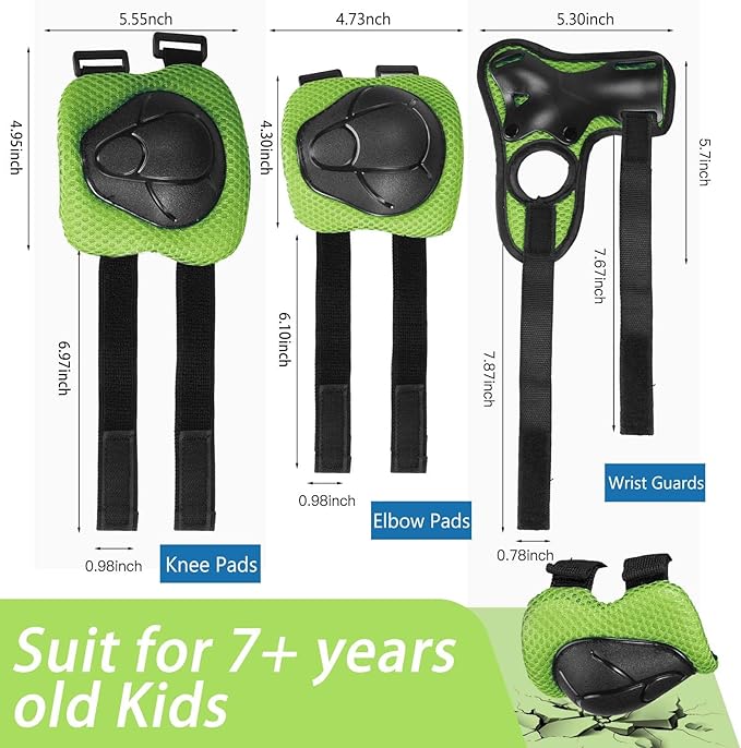 Kids Bike Helmet Set Adjustable Helmet for Ages 3-15 Kids Toddler Boys Girls Youth, Multi-Sport Bicycle Skateboarding Football Rollerskating Scooter Rollerblade Balance Bike Helmets-CubbioJoy