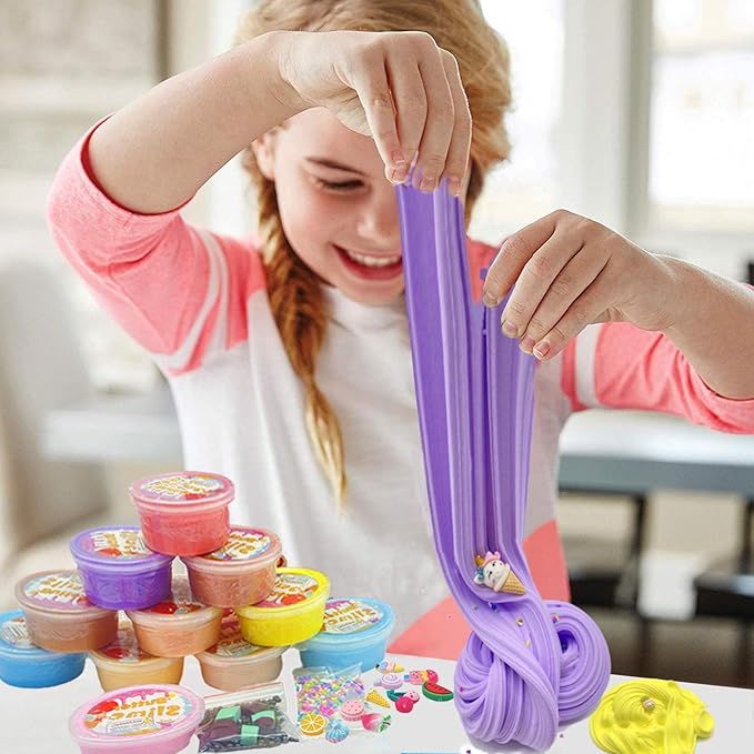 Butter Slime Kit for Girls and Boys 11pack with Scent,Stretchy and Non-Sticky,Stress Relief Fidget Toy,Birthday Gift and Party Favors Easter Basket Stuffers Christmas Party Supplies-CubbioJoy