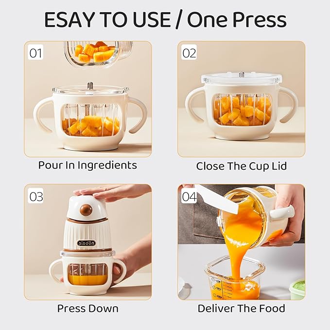 Baby Food Processor &Food Maker, A blender for vegetable fruit meat and rice paste a baby feeding tool-CubbioJoy