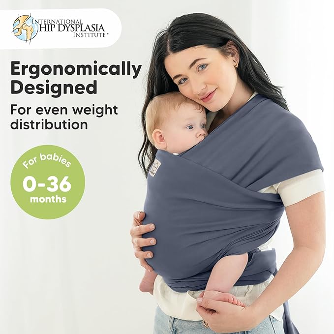 KeaBabies Baby Wrap Carrier - All in 1 Original Baby Carrier Newborn to Toddler Sling, Easy to Wear, Hands Free Bonding, Lightweight, Breathable Infant Wraps (Raven)-CubbioJoy