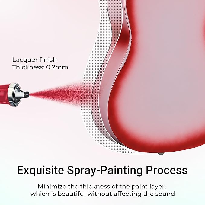 ADM Beginner Acoustic Classical Guitar 34 Inch Nylon Strings Wooden Guitar Bundle Kit for Kid Boy Girl Student Youth Guitarra Online Lessons with Gig Bag, Strap, Tuner, Strings, Picks, Pink-CubbioJoy