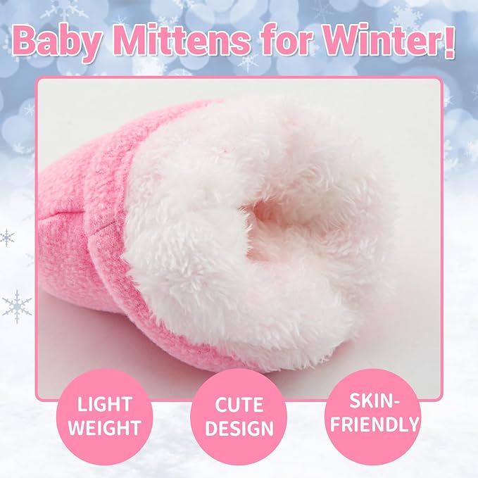 BAVST Baby Toddler Winter Mittens Girls Warm Fleece Lined Gloves Kids Sherpa Lined Mittens for Boys-CubbioJoy