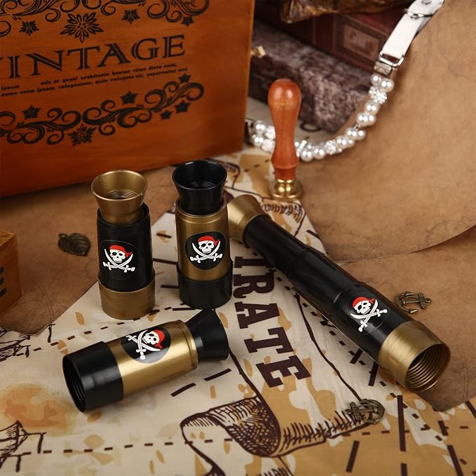 Deekin 50 Pcs Pirate Telescope for Kids Pirate Party Favors Accessories Telescope Toys Spyglass Mini Treasure Hunt for Boat Halloween Birthday Party Supplies-CubbioJoy