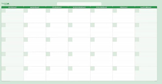 30-Day 1-Month Dry and Wet Erasable Wall Calendar Planner (38" 75", Earth Green)-CubbioJoy