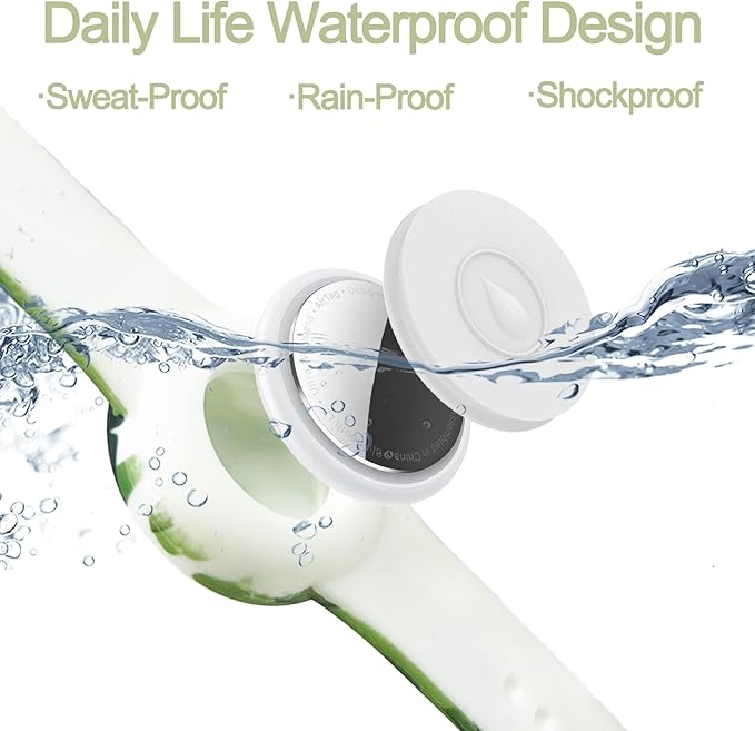 2 Pack Waterproof Bracelet for AirTag Kids, Hidden Printed Wristband for Apple Air Tag, Silicone Holder for AirTag GPS Tracker Case for Band for Child Toddler, Secure Anti-Lost Protection(Camouflage)-CubbioJoy