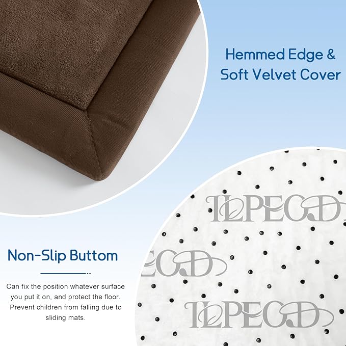 Baby Play Mat for Floor Tummy Time Mat Nursery Rug Muscle Mat Area Rug Playroom Rug Tatami Mat 6'7"x5'11" Memory Foam 1.3" Thick Crawling Mat For Babies,Toddlers, Infants, Kids Floor Mat,Coffee-CubbioJoy