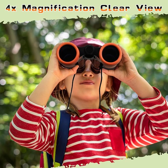 6 Pack Kid Binoculars Shockproof Mini Compact Binoculars Toys for Girls Boys Small Folding Telescope for Bird Watching Educational Learning Camping Birthday Gifts-CubbioJoy