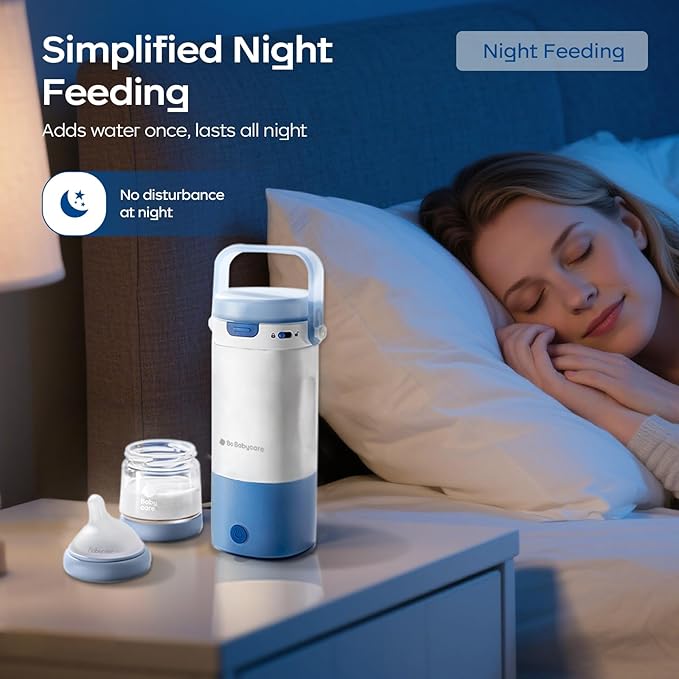 Bc Babycare Portable Milk Warmer for Travel, Portable Bottle Warmer with Fast Heating & Long Battery Life, 18 Ounces Large Capacity-CubbioJoy