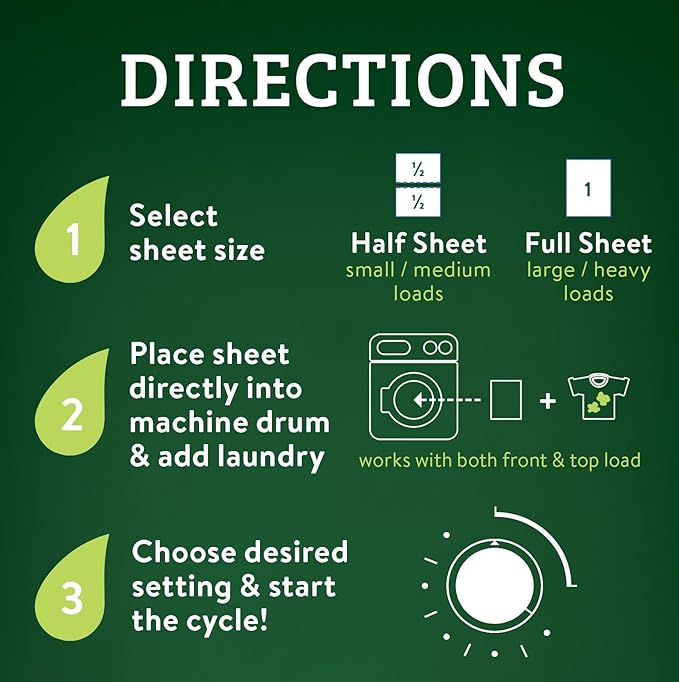 Biokleen Laundry Detergent Sheets (2 PACK) - Free & Clear From Fragrances and Dyes, Hypoallergenic Enzymatic Cleaning - 100 Sheets, 200 Loads-CubbioJoy