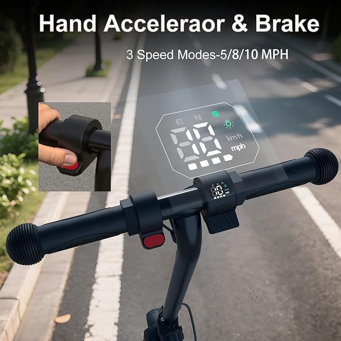 Caroma Electric Scooter for Kids Ages 6-12,150W/180WMotor,10 MPH Max Speed & 7 Miles,Colorful Lights,Adjustable Height & Speed,LED Display,Foldable Kids Electric Scooter 132 Lbs Max Load,Idea Gift-CubbioJoy