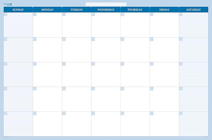 30-Day Horizontal Dry-wet erasable Wall Calendar 38" x 58" Sunday -Saturday-CubbioJoy