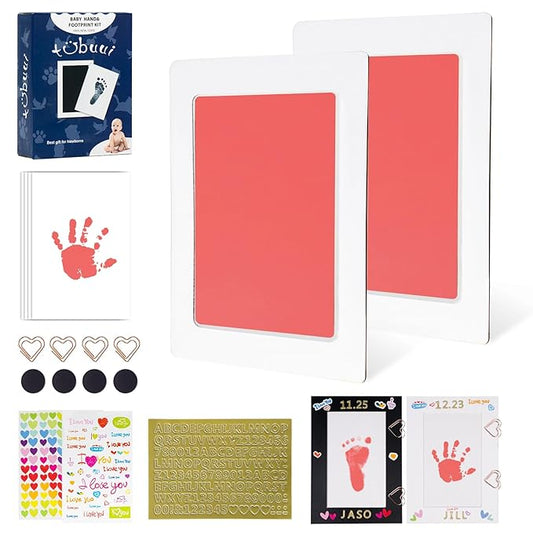 Inkless Baby Hand and Footprint Kit,Clean Touch Ink Pad for Baby Footprint Kit,No Mess Dog Paw Print Kit,DIY Footprint Ink for Baby Keepsake Gifts for Boys and Girls-CubbioJoy